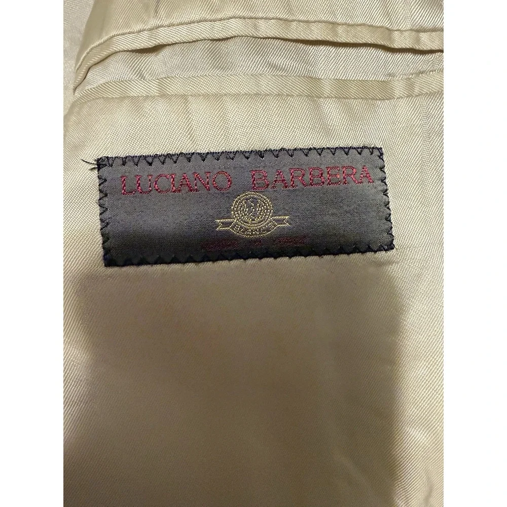 Luciano Barbera Sport Coat 42R Beige‎ Tan Made in Italy Wool Blazer